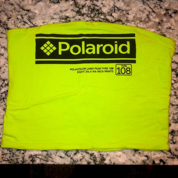 Tops - 3/$20 Polaroid Lime green tube top